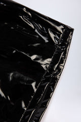 Vinyl Corset Mini Dress in Black