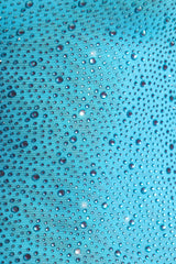 Embellished Bodycon Mini Dress in Aqua Blue