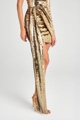 CELINA Gold Sequin Dress