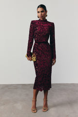 Diane Burgundy Dress