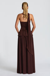 Vietta Maxi Dress - Plum Brown