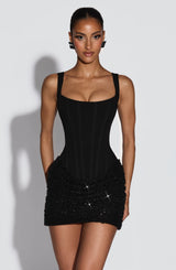 Yeona Mini Dress - Black